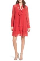 Women's Chelsea28 Tie Front Shirtdress, Size - Red