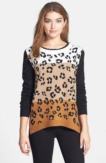 Women's Love Fate Destiny Leopard Print Sweater