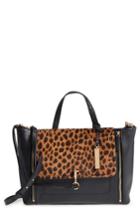 Vince Camuto Blena Leather & Genuine Calf Hair Tote - Black