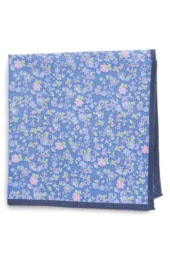 Men's Calibrate Floral Cotton Pocket Square