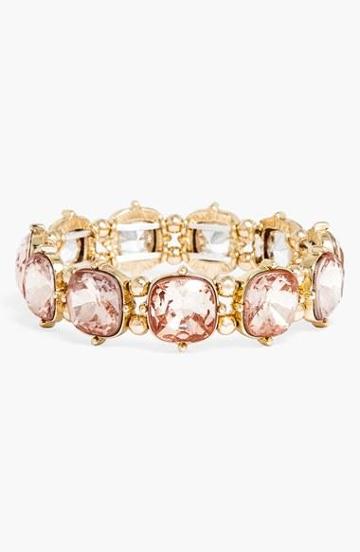 Baublebar Stone Stretch Bracelet Light Pink/