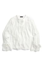 Women's J.crew Tie Sleeve Top With Pintucks - Ivory
