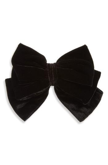 Tasha Velvet Bow Pin, Size - Black