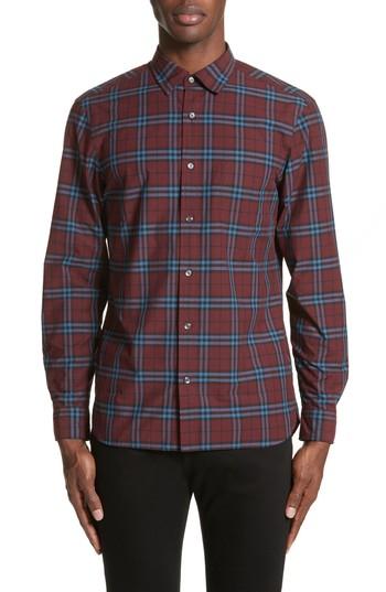 Men's Burberry Alexander Check Sport Shirt - Blue