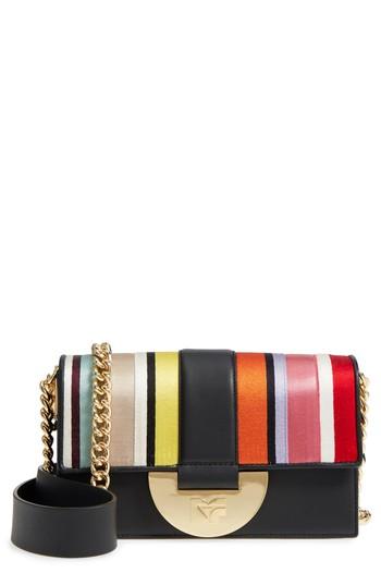 Diane Von Furstenberg Bonne Journee Ribbon Leather Crossbody Bag - Black