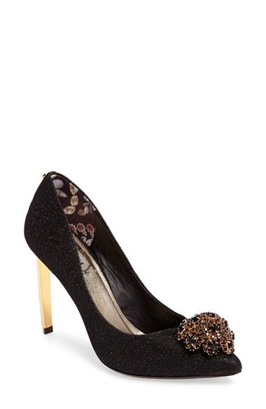 Women's Ted Baker London 'peetch' Pointy Toe Pump .5 M - Black