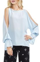 Women's Vince Camuto Cold Shoulder Flare Cuff Top, Size - Blue