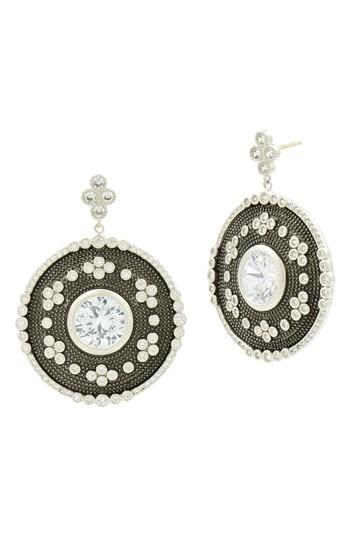 Women's Freida Rothman Industrial Finish Large Plate Earrings