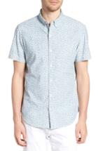 Men's Bonobos Riviera Slim Fit Leaf Print Sport Shirt R - Blue