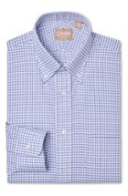 Men's Gitman Albini Elite Regular Fit Check Dress Shirt .5 33 - Blue