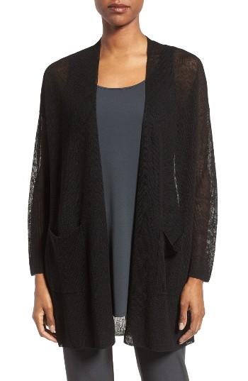Women's Eileen Fisher Organic Linen Blend Long Cardigan