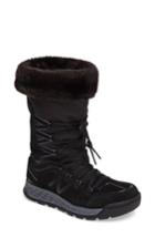 Women's New Balance Q416 1000 Faux Fur Waterproof Platform Boot .5 B - Black