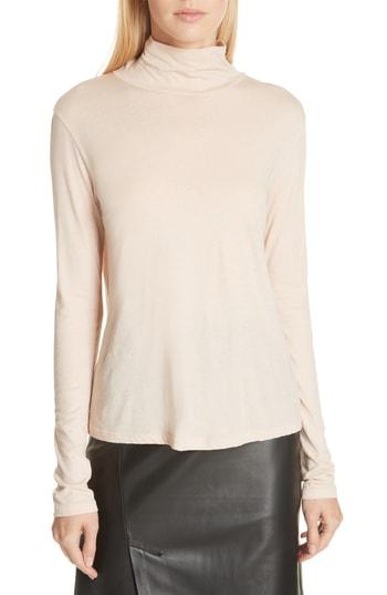 Women's Vince Pima Cotton Turtleneck - Beige