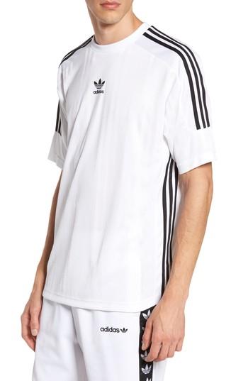 Men's Adidas Originals Jacquard Stripe T-shirt - White