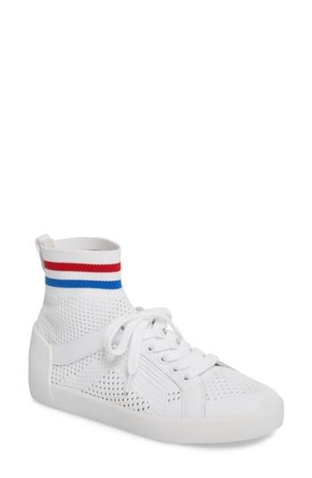 Women's Ash Ninja High Top Sock Sneaker Eu - White