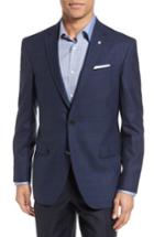 Men's Ted Baker London Jay Trim Fit Check Wool Sport Coat L - Blue