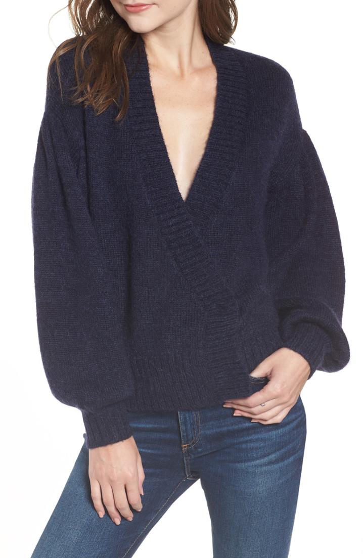 Women's Ag Amari Bishop Sleeve Crop Sweater