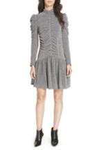 Women's Rebecca Taylor Gathered Metallic Jersey Dress - Metallic