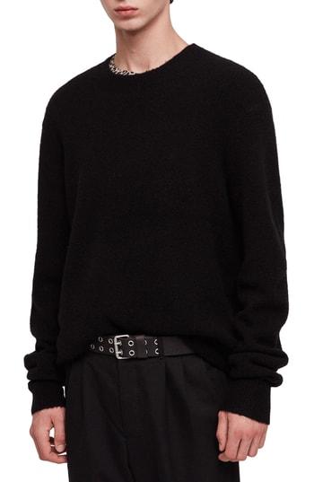 Men's Allsaints Hawk Oversize Wool Blend Sweater - Black