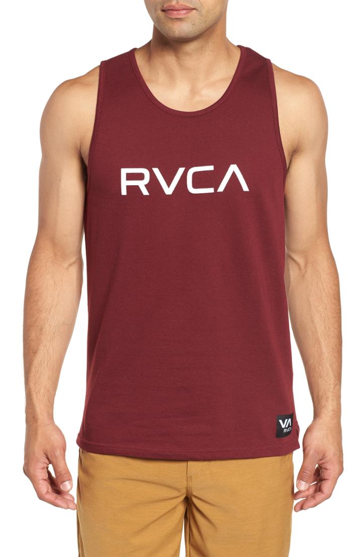 Men's Rvca Big Rvca Tank, Size - Burgundy