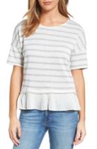 Women's Gibson Ruffle Hem French Terry Top - Ivory