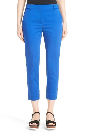 Women's Max Mara Pau Crop Stretch Cotton Sateen Pants