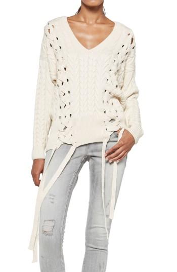 Women's Alpha & Omega Oversize Sweater - Ivory