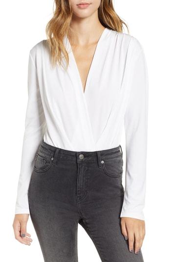 Women's Prima Surplice Bodysuit - White