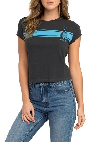 Women's Rvca Pineapple Race Graphic Tee - Black