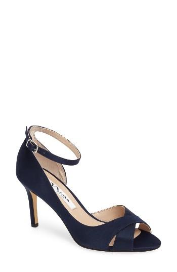 Women's Nina Flo Ankle Strap Sandal M - Blue