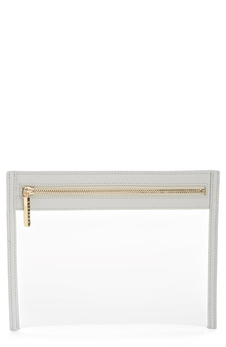 Truffle Small Clarity Clutch - Grey