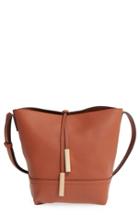 Street Level Faux Leather Bucket Bag - Brown