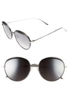 Women's Jimmy Choo Ello 56mm Round Sunglasses - Black/ Palladium