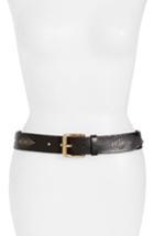 Women's Frye Rhombus Stud Leather Belt - Black