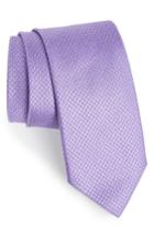 Men's Canali Micro Grid Silk Tie, Size - Purple