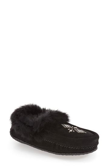 Women's Manitobah Mukluks Genuine Shearling And Rabbit Fur Mukluk Slipper