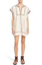 Women's Isabel Marant Etoile Belissa Embroidered Shift Dress Us / 34 Fr - Beige