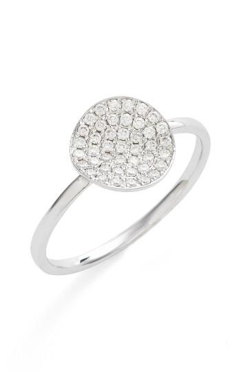 Women's Bony Levy Aurelia Small Diamond Concave Ring (nordstrom Exclusive)