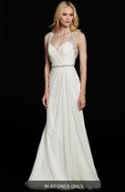 Women's Hayley Paige 'portia' Embellished Open Back Chiffon Gown