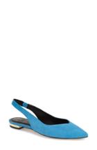 Women's Marc Fisher Ltd 'silvia' Slingback Flat M - Blue