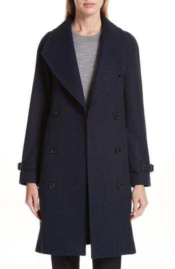 Women's Burberry Cranston Wool Blend Trench Coat - Brown