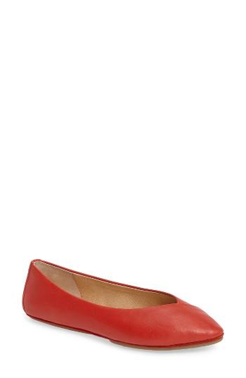 Women's Yosi Samra Valerie Foldable Ballet Flat M - Red