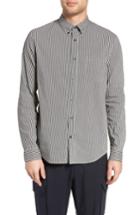 Men's Vince Bar Stripe Sport Shirt - Black