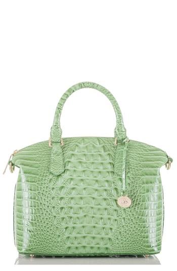 Brahmin 'medium Duxbury' Croc Embossed Leather Satchel - Green