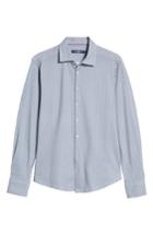 Men's Stone Rose Trim Fit Knit Sport Shirt - White