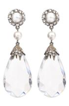 Women's Ben-amun Imitation Pearl & Crystal Clip Earrings