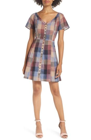 Women's Heartloom Flint Check A-line Dress - Blue