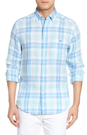 Men's Vineyard Vines Upper Bluff Tucker Classic Fit Linen Sport Shirt