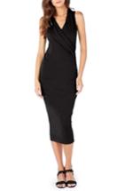 Women's Michael Stars Faux Wrap Midi Dress - Black