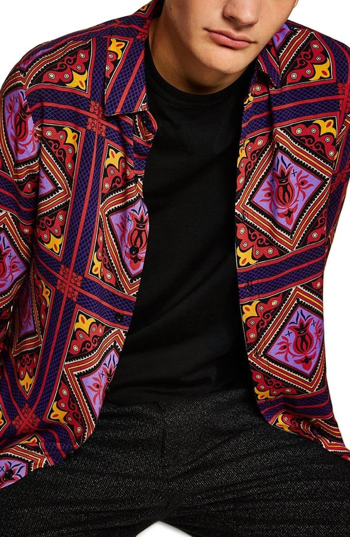 Men's Topman Tile Classic Fit Shirt